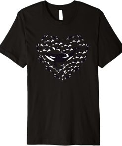 Cute Hearts Whales Premium T-Shirt