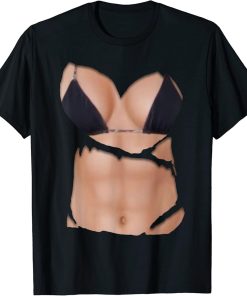 Fake Abs T Shirt Funny Bikini Body Muscle Six Pack 3D