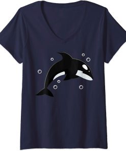 Womens Orca Gifts Killer Whale V-Neck T-Shirt