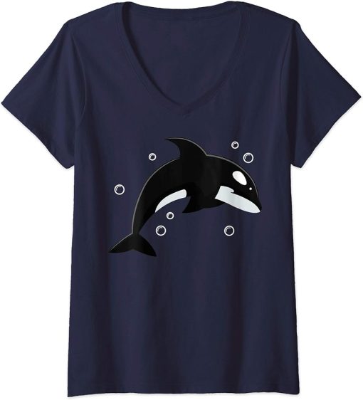 Womens Orca Gifts Killer Whale V-Neck T-Shirt