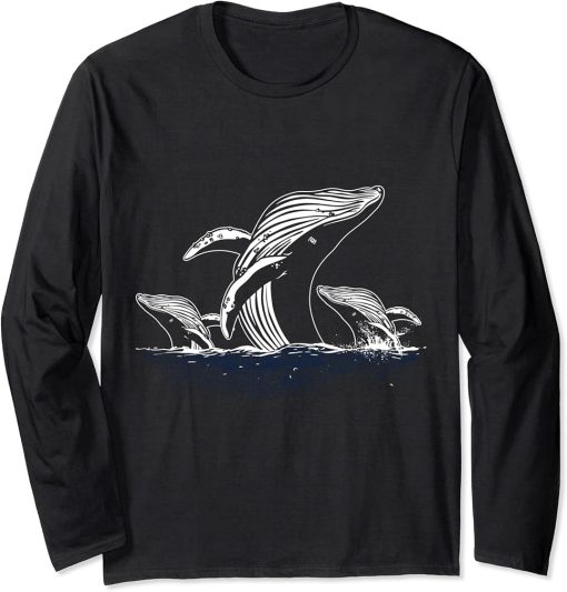 Sea Ocean Animal Waves Orca Long Sleeve T-Shirt