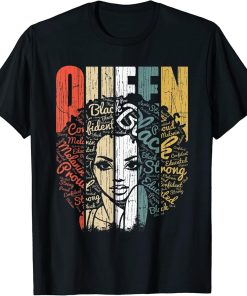 Black History Shirts for Women - Educated Strong Black Queen T-Shirt