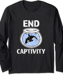 End Captivity Shirt - Free the Orca Whales T-Shirt apparel Long Sleeve T-Shirt